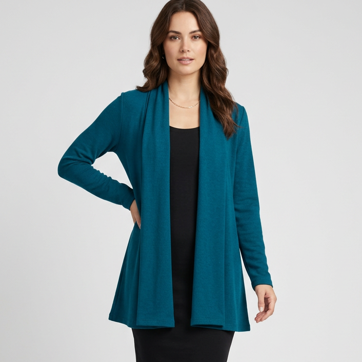 TOC FF Cardigan long à bandes avec cravate