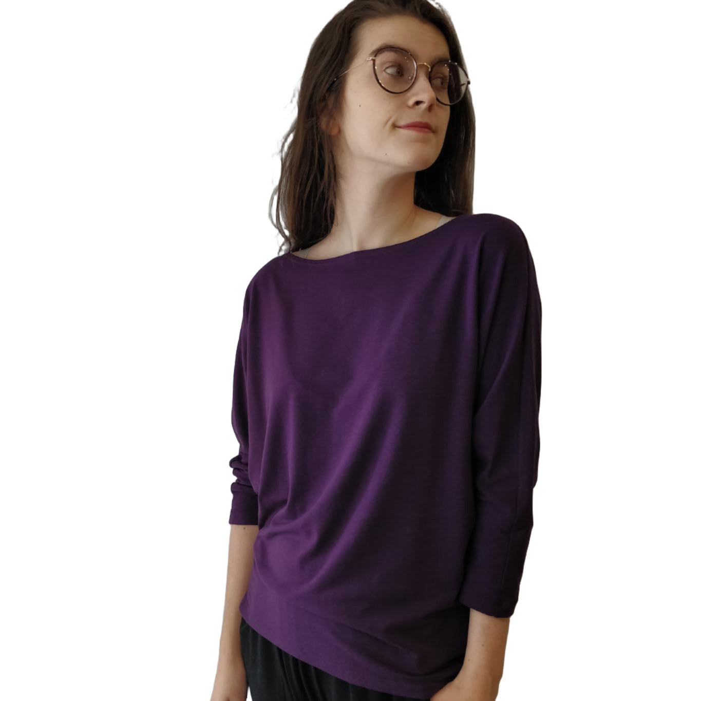 TOC Jersey Boat neck Dolman Top