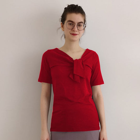 TOC Jersey Asymmetrical Tie Tee