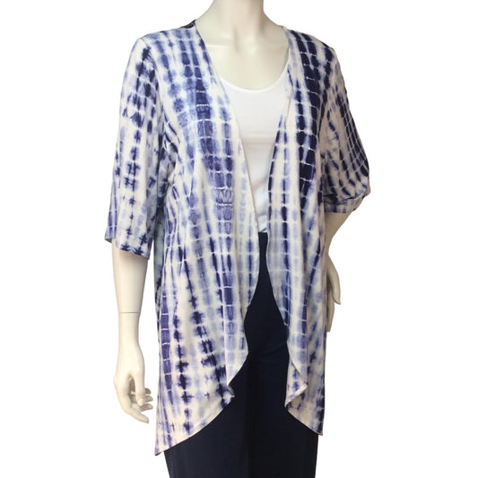 Bamboo Kimono Cardigan - Shibori Lines