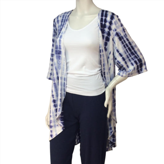 Bamboo Kimono Cardigan - Shibori Lines