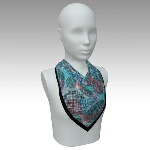 Silk Scarf Square - Water Colour Dots