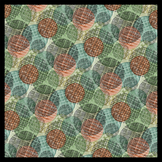 Silk Scarf Square - Water Colour Dots