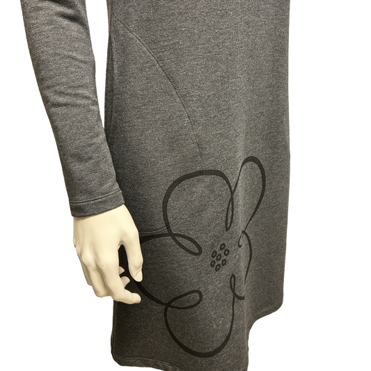 TOC French Terry Boat Neck Dress with Print