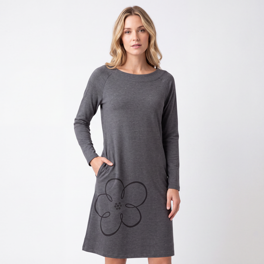 TOC French Terry Robe à encolure bateau