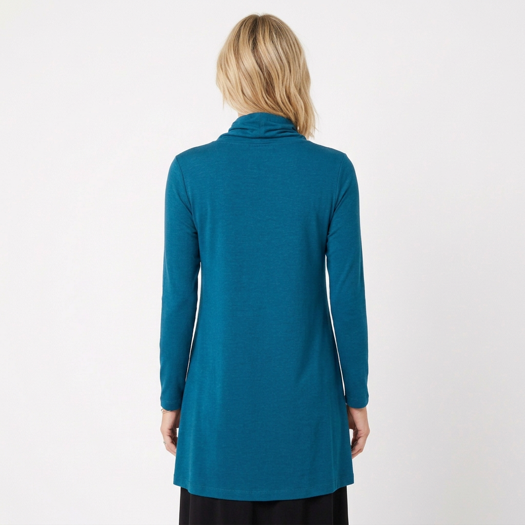 TOC Jersey Turtle Cowl Tunic with Print