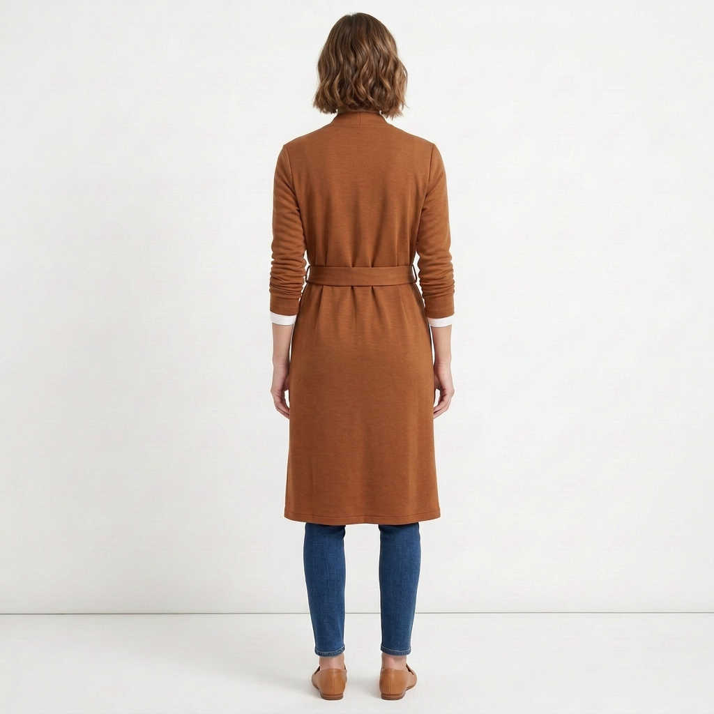 TOC FF Cardigan long à bandes avec cravate