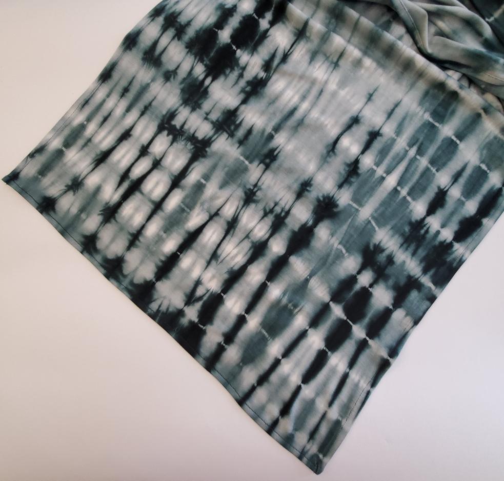 Écharpe à imprimé Shibori en bambou