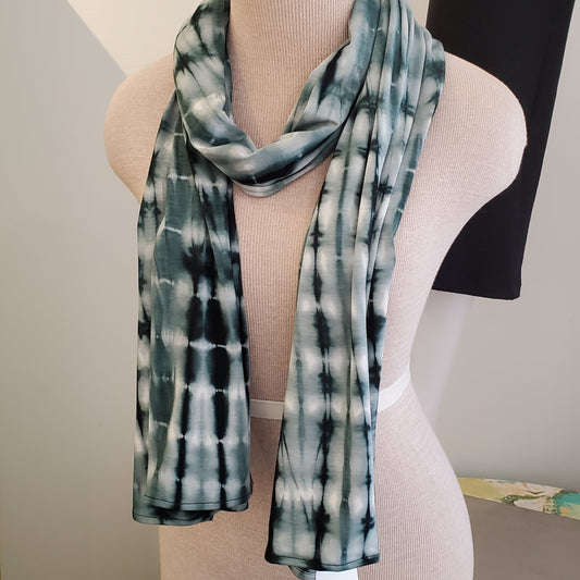 Écharpe à imprimé Shibori en bambou