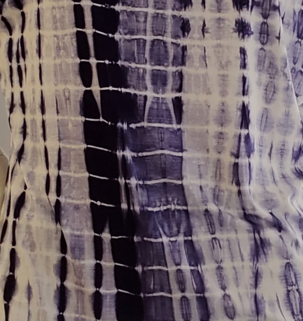 Écharpe à imprimé Shibori en bambou