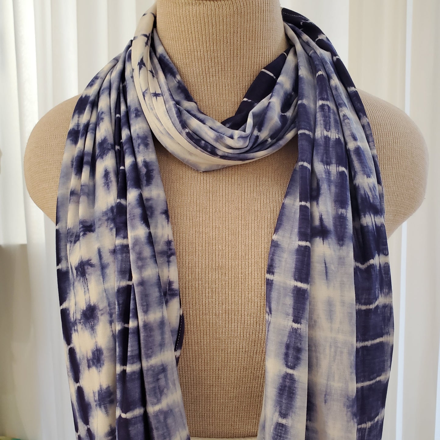 Écharpe à imprimé Shibori en bambou