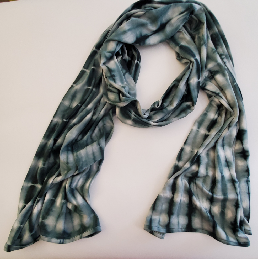 Écharpe à imprimé Shibori en bambou